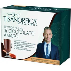 GIANLUCA MECH Tisanoreica Bevanda Cioccolato Amaro - Integratore Alimentare 4x34g, Alto Contenuto di Proteine e Basso Zucchero