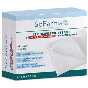 SO.FARMA.MORRA SpA Sofarmapiu' Compresse Cotone 36x40 12 Pezzi