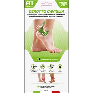 D.FENSTEC Fit Therapy Cerotto Caviglia - Dispositivo medico per dolori articolari, 10 Pezzi, Resistente all'acqua