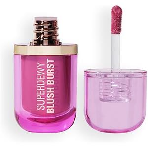 Revolution Beauty London Revolution Superdewy Liquid Blush Burst - Blush liquido coprente buildable per guance, formula siero con peptidi e acido ialuronico, Vegan - Peach Spritz - 4,2 ml