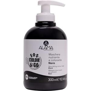 A ALAMA Alama Professional S.O.S Color&Go Maschera Colorata Nera, Nutriente, Ravvivante, Riflessante e Tonalizzante per Capelli Naturali, Colorati e Con Mèches, 300 ml