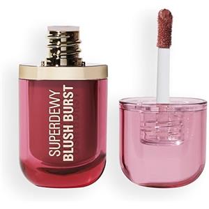Revolution Beauty London Revolution Superdewy Liquid Blush Burst - Blush liquido coprente buildable per guance, formula siero con peptidi e acido ialuronico, Vegan - Watermelon Pop Coral - 4,2 ml