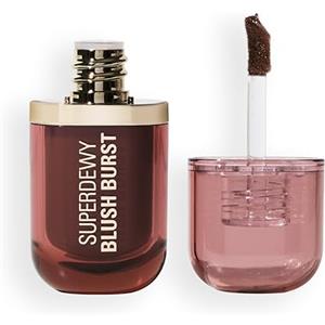 Revolution Beauty London Revolution Superdewy Liquid Blush Burst - Blush liquido coprente buildable per guance, formula siero con peptidi e acido ialuronico, Vegan - Rose All Day Dusty Pink - 4,2 ml