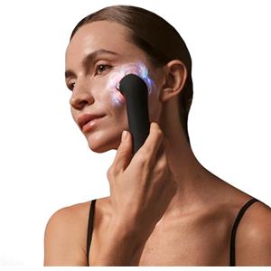 FAQ 402 Dispositivo di Lifting Facciale a Doppia Microcorrente - Massaggiatore viso lifting ispirato al gua sha, con LED rosso, blu e infrarosso per rassodare e contouring viso con luce pulsata.