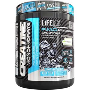 Life Pro Nutrition Life Pro Creatina Monoidrata Creapure® - Creatina Creapure Pura e Micronizzata - Fino a 83 Dosi - Senza Glutine - Supporto alle Prestazioni in Palestra (250g, Neutro)