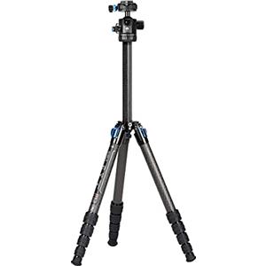 SIRUI ST-125+ST-10X Treppiede per fotocamera in carbonio impermeabile con testa a sfera, treppiede da viaggio compatto e avanzato in fibra di carbonio, colonna centrale a triangolo, 158cm, 12KG