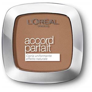 L'Oreal Paris L'Oréal Paris Cipria in Polvere Uniformante Fissante Accord Parfait, Finish Matte e Risultato Naturale, 8.D/8.W Golden Cappuccino