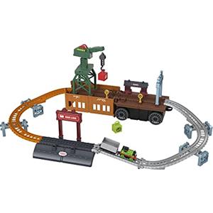 Thomas & Friends- Playset Thomas Trasformabile 2-in-1, Trenino a Spinta e Pista con Gru Funzionante, Giocattolo per Bambini 3+Anni, GXH08