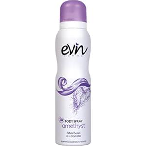EVIN FEMME | Deodorante Donna Spray Amethyst, Fragranza Ribes Rosso e Caramello, Formula Attiva 24h, Dermatologicamente Testato, 150 ml