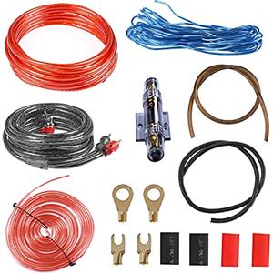 YeenGreen 8GA Kit Cavi Amplificatore, 15 Pz Kit Completo Audio Auto, Kit Cavi Amplificatore Auto Kit Cablaggio Amplificatore Auto Kit Cavi Audio Auto Kit Cavi Subwoofer Auto 1000W