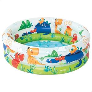 Intex 57106NP - Piscina Gonfiabile Baby Pool Assortiti, Tre Anelli, Vinile, Multicolore, 61x22 cm