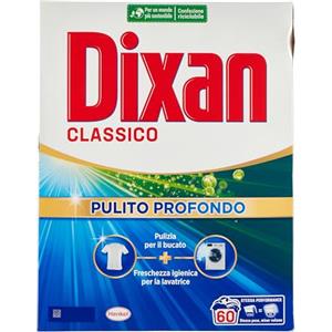 Dixan Classico Pulito Profondo, Detersivo Lavatrice polvere per eliminare le macchie ostinate, formato da 60 lavaggi