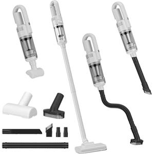 COCCKO Aspirapolvere Senza Fili Potente - Scopa Elettrica Leggera e Portatile, 6000Pa Aspirazione, Batteria 4000mAh, 17 Minuti Autonomia, Ricarica Type-C, per Casa e Auto (bianco-A)