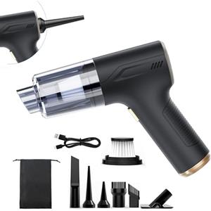 COCCKO Aspirabriciole Senza Fili, 15000Pa Aspirapolvere Auto Portatile,4 in 1 Aspirapolvere Portatilei con Motore Brushless,USB C Mini Aspirapolvere Potente per Auto Casa Ufficio Peli di Domestici