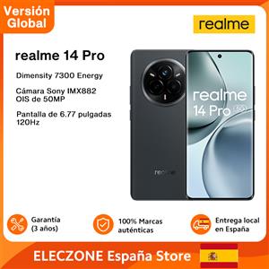 realme 【Marchio+】 realme 14 Pro 5G Smartphone Dimensity 7300 Chipset 6000mAh Batteria 50MP Sony OIS Fotocamera Display curvo 120Hz