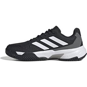 Adidas Uomo Courtjam Control 3 Tennis Shoes, Ftwr White/Core Black/Lucid Orange, 43 1/3 EU