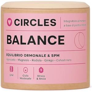 Circles BALANCE Circles - Integratore Ciclo Mestruale Donna | Con Agnocasto, Rhodiola, Ginkgo, Magnesio e Vitamina B6 | Equilibrio Ormonale, SPM e Dolori Mestruali