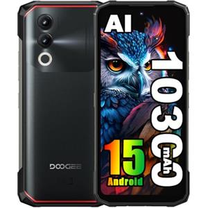 DOOGEE Blade 20 Android 15 Rugged Smartphone 4G,10300mAh 18W,20GB+128GB(2TB) 15.8 mm Telefono Cellulare,16MP Fotocamera,6.6''HD+Display IPS Punch Telefoni Cellulari,3 Slots/OTG/NFC/GPS (Nero)