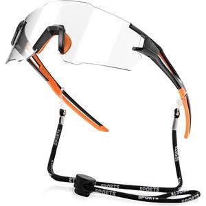 HENMI Occhiali fotocromatici da ciclismo da uomo e da donna, occhiali sportivi UV400, protezione antivento, TR90, montatura per mountain bike, bici da corsa, sci, baseball, alpinismo, pesca