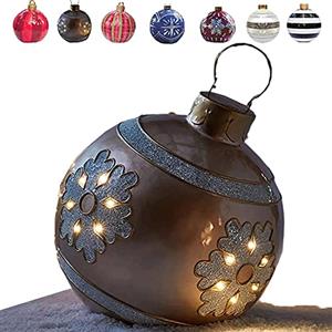 Ycxydr Palline di Natale gonfiabili da 60 cm giganti di natale decorazione per esterni grandi palle di natale ornamenti per feste di matrimonio, decorazione domestica, cortile, prato prato giardino(C)