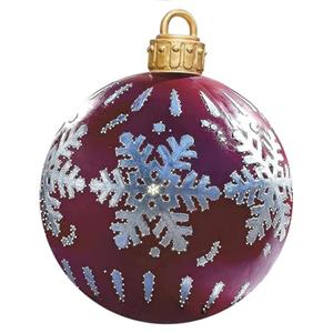 Ycxydr Palla gonfiabile di Natale decorazione 60 cm gigante palle di Natale decorazione all'aperto grandi palle di Natale ornamenti per festa di nozze, decorazione domestica cortile prato giardino (A)