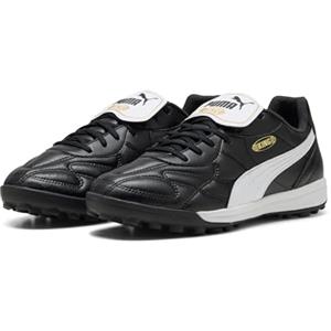 PUMA Scarpe da Calcio Unisex King Top TT, Puma Nero PUMA Bianco PUMA Oro, 44.5 EU