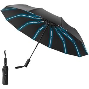 Oziral Ombrello tascabile automatico, impermeabile, dotato di 12 nervature rinforzate e 132 mini nervature, facile da trasportare, apertura e chiusura automatiche