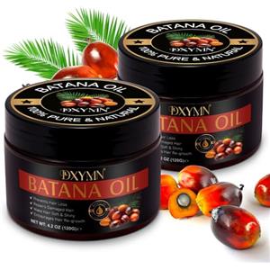 DXYMN Olio di Batana per la crescita dei capelli - Olio di Botana 100% naturale, elimina le doppie punte, ripristina i capelli danneggiati (2 Packs 2 x 120 G)