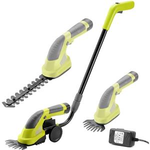 DEWINNER Forbici/Tagliasiepe a batteria,Sfoltirami e cesoia rasaerba Tagliabordi - set cura del giardino, 7.2 V Cesoie Elettriche, impugnatura soft girevole