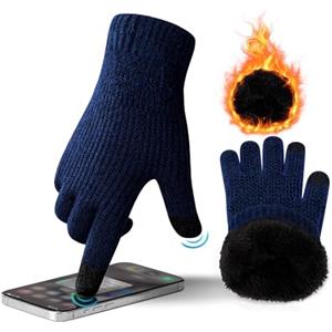 ineepor Guanti Invernali Uomo Donna Guanti Touch Screen Doppi Guanti In Lana Fodera In Pile Termici Antiscivolo Corsa Neve Guida Ciclismo Sportivi