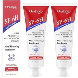 Dongcill Idrossiapatite Dentifricio,SP-6 Dentifricio,2 x 120g Whitening Toothpaste Senza Fluoro,Hydroxyapatite Toothpaste,Riparazione Dello Smalto Sollievo Dalla Sensibilità