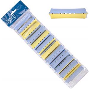 Ponik's - Set di bigodini per permanente, 12 pezzi, 22 mm, asta flessibile, materiale ABS, elastici in silicone, ideali per capelli corti e lunghi