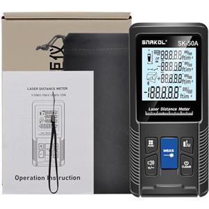 VISLONE Telemetro laser intelligente Misuratore di distanza laser digitale con area di volumi continui singola Pitagora Modalità di misurazione Funzione regolabile IP54 Impermeabile