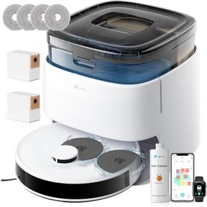 Lefant M3 Robot Aspirapolvere Lavapavimenti con Mappatura, 12000Pa, Navigazione LiDAR dToF, Evitamento Ostacoli PSD, Svuotamento Riempimento, Lavaggio e Asciugatura Automatici, WiFi 2.4G/5G, Alexa/APP