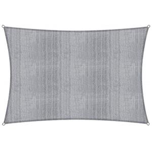 Lumaland Tenda parasole con corde di fissaggio incluse | Rettangolare 2 x 3 metri protezione solare | 100% HDPE con filtro UV di protezione [Bianco]