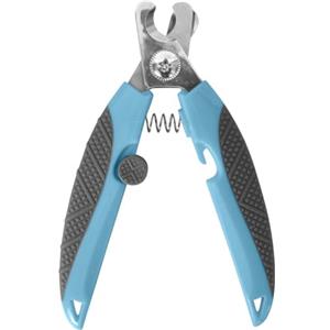 DEARBAG Tagliaunghie Professionale per Cani, con Protezione, Blocco di Sicurezza e Lima per Unghie, Acciaio Inossidabile Taglia Unghie per Animali Domestici, per Razze Medie e Grandi, 15.9*4.9CM (Blu)