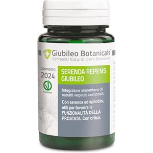 Giubileo Botanicals integratore alimentare 100% naturale - SERENOA REPENS GIUBILEO - Con Epilobio ed Ortica (Drenante) PER FAVORIRE LA FUNZIONALITÁ DELLA PROSTATA - Vegan Ok 30 capsule per un mese di trattamento.