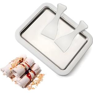 Alleshelfer Rolled Ice Cream Maker Set di 2 spatole, gelato per gelato fatto in casa e yogurt congelato