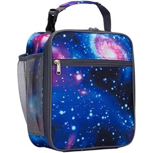 MLPKOI Borsa Termica Porta Pranzo, Borsa Pranzo Portatile Borsa Frigo Piccola Impermeabile Lunch Bag per Campeggio Lavoro Scuola (Cielo Stellato)
