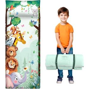alldomess Sacco Nanna Bambino con Cuscino e Doppia Cerniera - Materassino Termico 150x60 cm per Neonati e Bambine - Ideale per Nanna a Casa, Asilo Nido e Scuola Materna, Animali