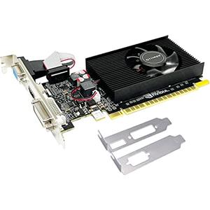 QTHREE GeForce GT 210 Scheda Video, 1GB DDR3 64-bit, HDMI DVI VGA, Low Profile, Scheda Grafica per PC, PCI Express x16, DirectX 10