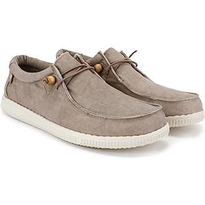 WALK IN PITAS | WP150 WALLABI Washed | Mocassini Uomo per L'Estate | Scarpe da Barca Estive | Sportive | Sneakers | Scarpe da Pitas | Beige 37
