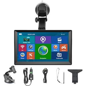 Generico GPS Navigatore Satellitare 7 Pollici Per Auto & Camion - GPS HD Con Mappe UK & Europa | Aggiornamenti Gratuiti A Vita, Ricerca CAP, Guida Vocale, Avvisi Autovelox, Assistente Di Corsia, POI