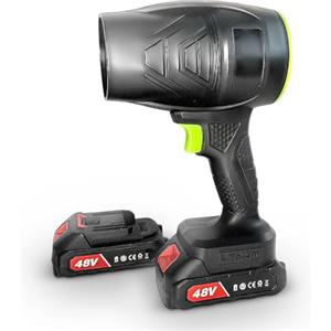 BYCO Soffiatore Potente BYCO con 2 Batterie da 48V - Soffiatore Portatile ad Alta Potenza, Velocità Regolabile Fino a 200 mph