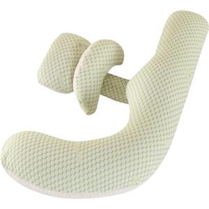 GKXLH Cuscino per gravidanza, cuscino per gravidanza, supporto per dormire, schiena, fianchi, gambe, morbido cuscino premaman per donne incinte, rimovibile e regolabile, doppio cuneo con fodera (verde