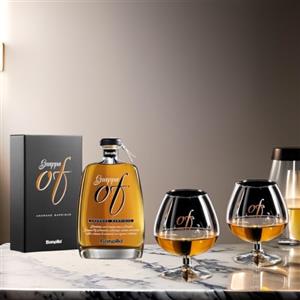 Bonollo Grappa Amarone Barricata Bonollo 70cl 42% Vol. con 2 Calici Balloon Firmati e Shopper Bonollo