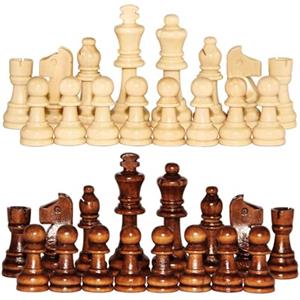 Zymoplas Set di scacchi portatile in legno per individui e scuole Accessori per scacchiera Pezzi degli scacchi in legno Scacchi domestici di piccole dimensioni