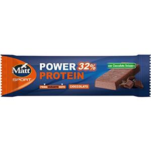 Matt Sport Barretta Proteica Energetica Power Protein, Cioccolato, 35g (Confezione da 10)