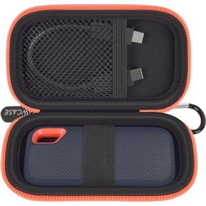 GWCASE Custodia rigida compatibile con SSD portatile SanDisk 500GB/1TB/2TB/4TB Extreme Portable - Fino a 1050MB/s - USB-C, USB 3.2 Gen 2 - Unità a stato solido esterna. Supporto da viaggio per cavi USB, blu