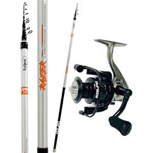 kolpo kit combo per la pesca della trota in lago AZIONE 3 3/8 GR con canna in carbonio e mulinello combo completo adatto alla pesca della trota tremarella